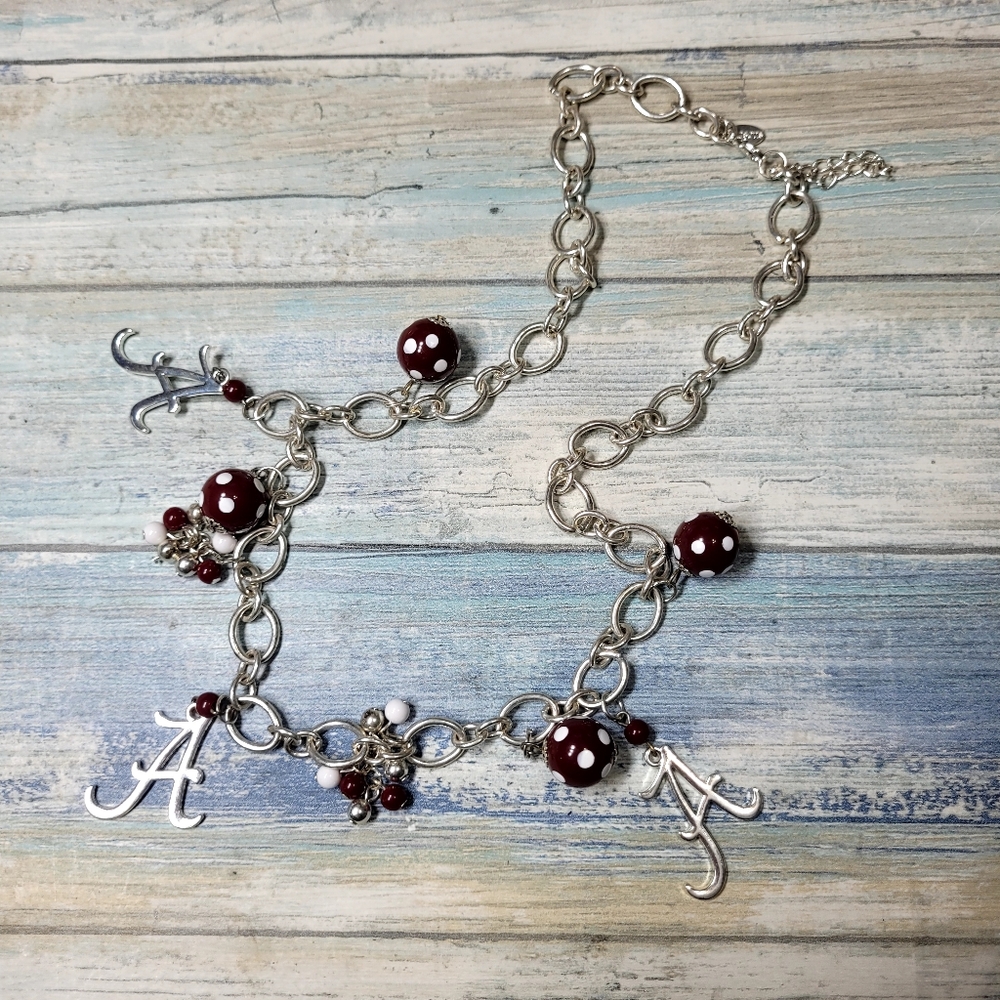 Seasons letter A with Charms Necklace - Picture 2 of 10